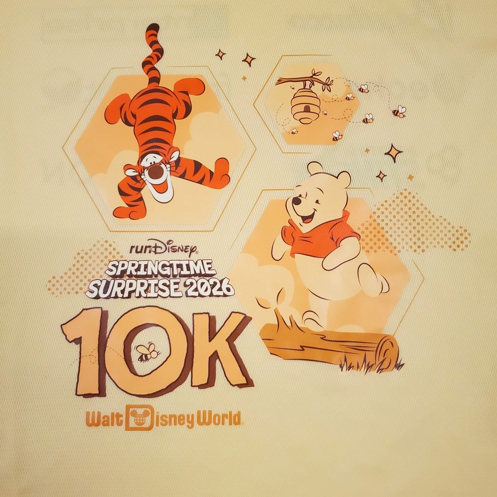Disney runDisney Springtime Surprise 2026 10K T-Shirt Womens S Winnie The Pooh - Picture 5 of 10